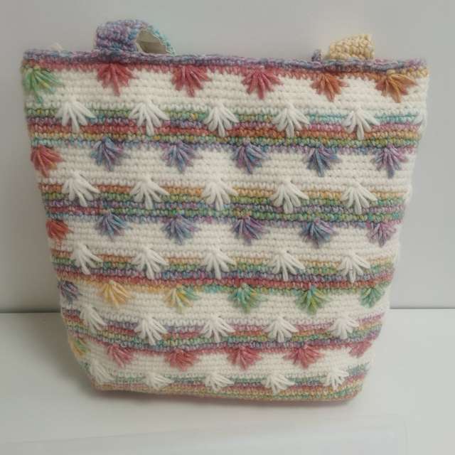 Pastel Spike Stripe Tote