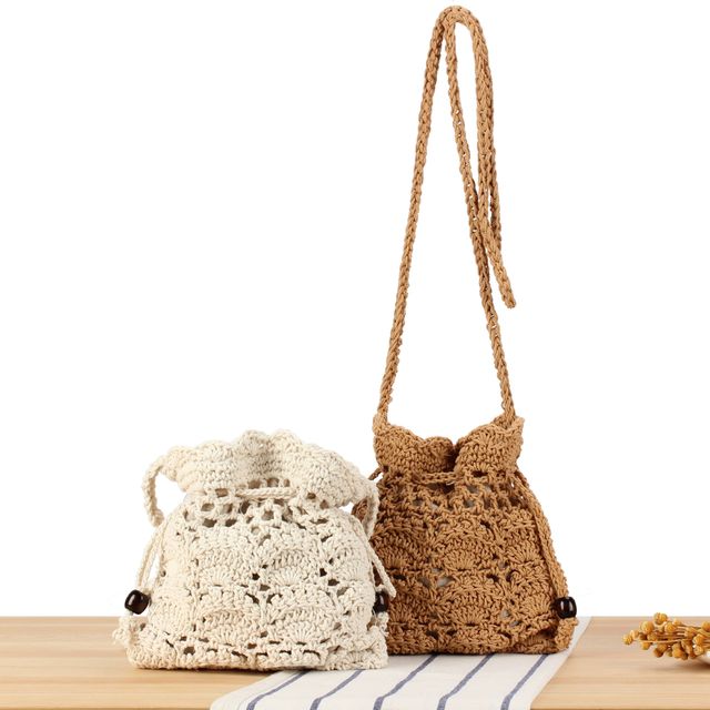 Beaded Drawstring Pouch Pair