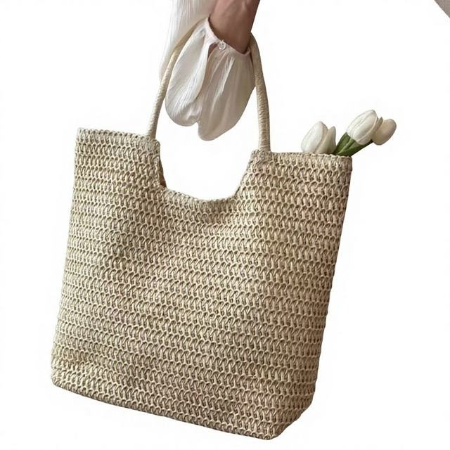 Straw Raffia Tulip Tote
