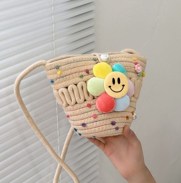 Smiley Flower Bucket Bag