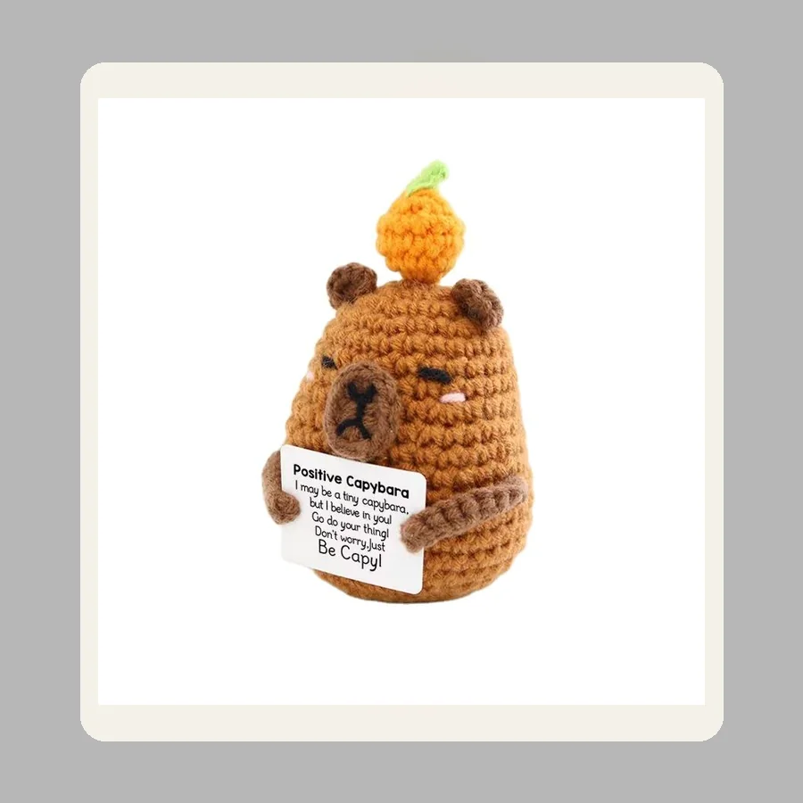 Crochet animal support gift scene