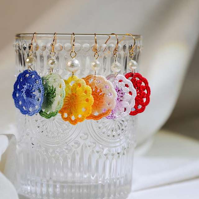 Lace Floral Dangle Earrings