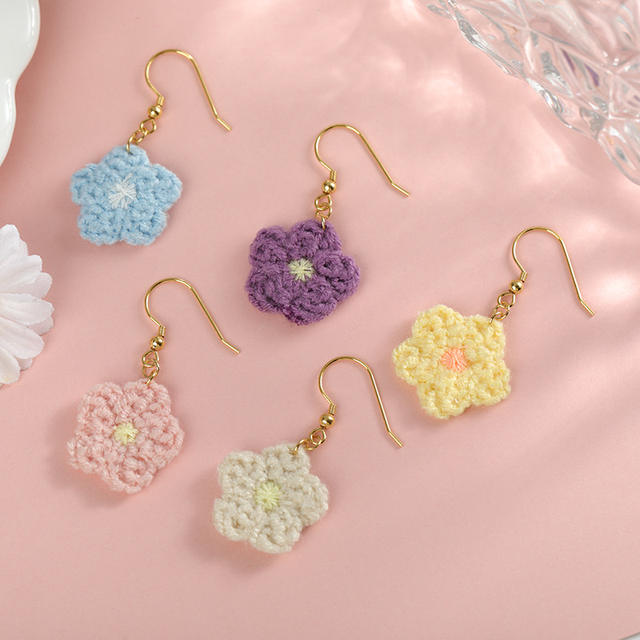 Candy Color Crochet Earrings