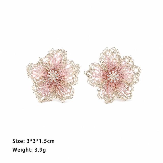 Wire Crochet Stud Earrings